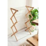 بند رخت تاشو آکاردعونی چوب و استیل